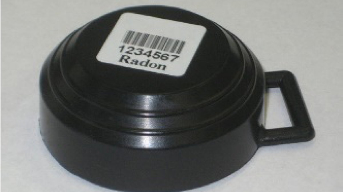 Radon Detector Puck Black radon detector puck